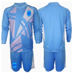Spanien Torwart Heimtrikot Kinder EM 2024 Langarm (+ kurze hosen)