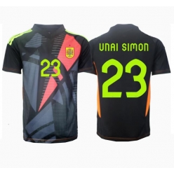 Spanien Unai Simon #23 Torwart Auswärtstrikot EM 2024 Kurzarm
