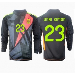 Spanien Unai Simon #23 Torwart Auswärtstrikot EM 2024 Langarm