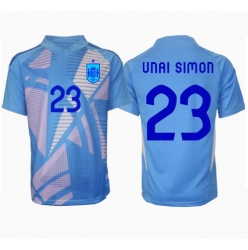 Spanien Unai Simon #23 Torwart Heimtrikot EM 2024 Kurzarm
