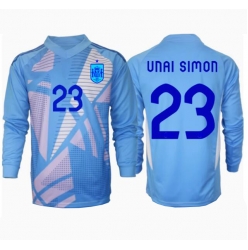 Spanien Unai Simon #23 Torwart Heimtrikot EM 2024 Langarm