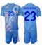 Spanien Unai Simon #23 Torwart Heimtrikot Kinder EM 2024 Kurzarm (+ kurze hosen)