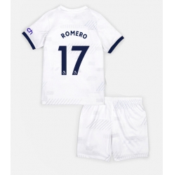 Tottenham Hotspur Cristian Romero #17 Heimtrikot Kinder 2023-24 Kurzarm (+ kurze hosen)