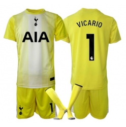 Tottenham Hotspur Guglielmo Vicario #1 Torwart 3rd trikot Kinder 2025-26 Kurzarm (+ kurze hosen)
