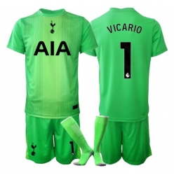 Tottenham Hotspur Guglielmo Vicario #1 Torwart Heimtrikot Kinder 2025-26 Kurzarm (+ kurze hosen)
