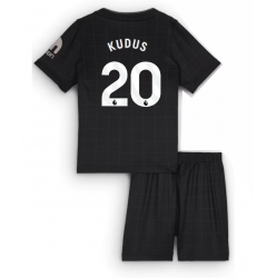 Tottenham Hotspur Mohammed Kudus #20 Auswärtstrikot Kinder 2025-26 Kurzarm (+ kurze hosen)