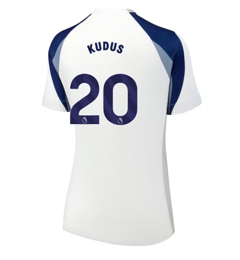 Tottenham Hotspur Mohammed Kudus #20 Heimtrikot Frauen 2025-26 Kurzarm Tottenham Hotspur Mohammed Kudus #20 Heimtrikot Frauen 2025-26 Kurzarm