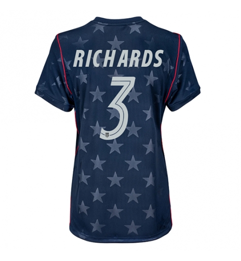 Vereinigte Staaten Chris Richards #3 Auswärtstrikot Frauen WM 2026 Kurzarm Vereinigte Staaten Chris Richards #3 Auswärtstrikot Frauen WM 2026 Kurzarm