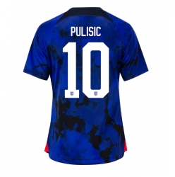 Vereinigte Staaten Christian Pulisic #10 Auswärtstrikot Frauen WM 2022 Kurzarm