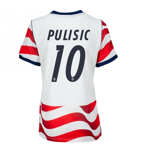 Vereinigte Staaten Christian Pulisic #10 Heimtrikot Frauen WM 2026 Kurzarm Vereinigte Staaten Christian Pulisic #10 Heimtrikot Frauen WM 2026 Kurzarm