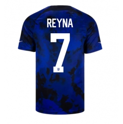 Vereinigte Staaten Giovanni Reyna #7 Auswärtstrikot WM 2022 Kurzarm