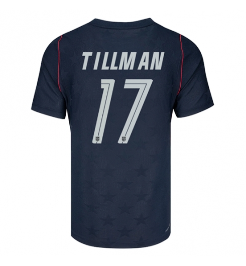 Vereinigte Staaten Malik Tillman #17 Auswärtstrikot WM 2026 Kurzarm Vereinigte Staaten Malik Tillman #17 Auswärtstrikot WM 2026 Kurzarm