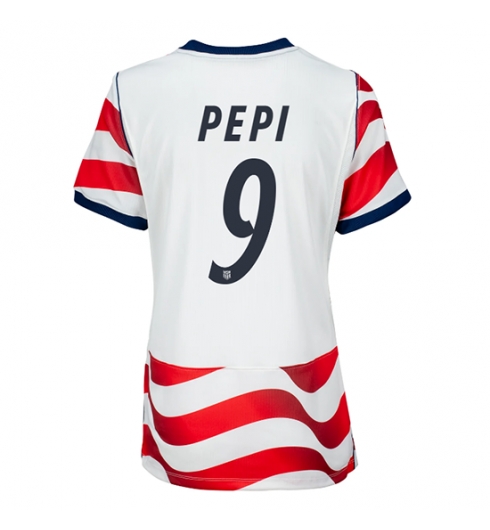Vereinigte Staaten Ricardo Pepi #9 Heimtrikot Frauen WM 2026 Kurzarm Vereinigte Staaten Ricardo Pepi #9 Heimtrikot Frauen WM 2026 Kurzarm