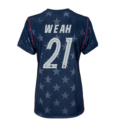 Vereinigte Staaten Timothy Weah #21 Auswärtstrikot Frauen WM 2026 Kurzarm Vereinigte Staaten Timothy Weah #21 Auswärtstrikot Frauen WM 2026 Kurzarm