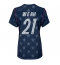 Vereinigte Staaten Timothy Weah #21 Auswärtstrikot Frauen WM 2026 Kurzarm Vereinigte Staaten Timothy Weah #21 Auswärtstrikot Frauen WM 2026 Kurzarm