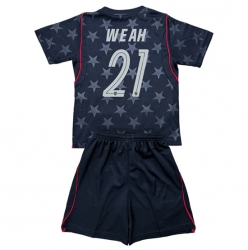 Vereinigte Staaten Timothy Weah #21 Auswärtstrikot Kinder WM 2026 Kurzarm (+ kurze hosen)