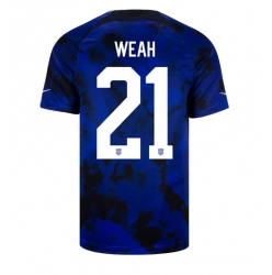 Vereinigte Staaten Timothy Weah #21 Auswärtstrikot WM 2022 Kurzarm