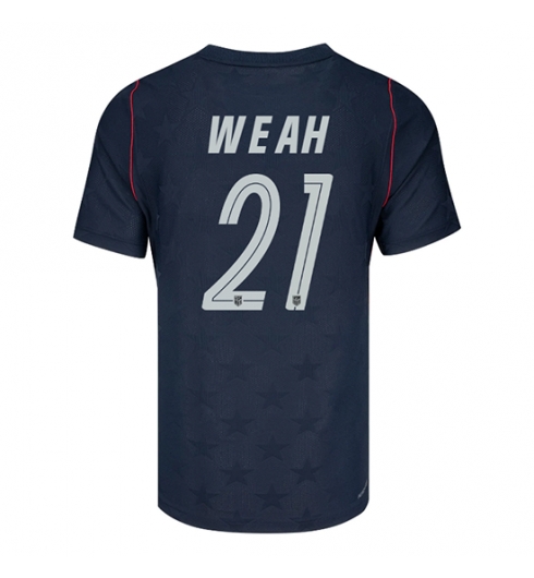Vereinigte Staaten Timothy Weah #21 Auswärtstrikot WM 2026 Kurzarm Vereinigte Staaten Timothy Weah #21 Auswärtstrikot WM 2026 Kurzarm