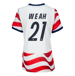 Vereinigte Staaten Timothy Weah #21 Heimtrikot Frauen WM 2026 Kurzarm