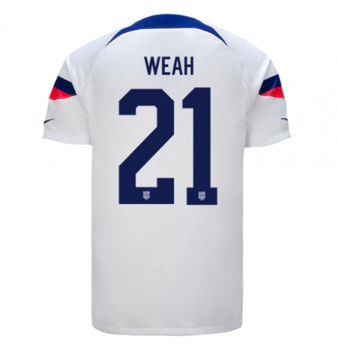 Vereinigte Staaten Timothy Weah #21 Heimtrikot WM 2022 Kurzarm
