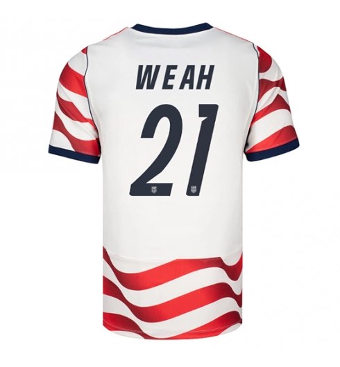 Vereinigte Staaten Timothy Weah #21 Heimtrikot WM 2026 Kurzarm Vereinigte Staaten Timothy Weah #21 Heimtrikot WM 2026 Kurzarm