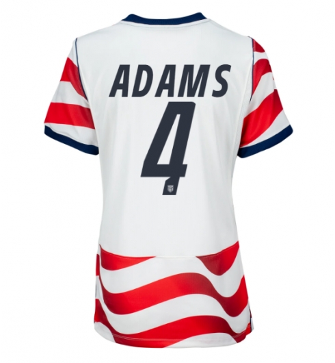 Vereinigte Staaten Tyler Adams #4 Heimtrikot Frauen WM 2026 Kurzarm Vereinigte Staaten Tyler Adams #4 Heimtrikot Frauen WM 2026 Kurzarm