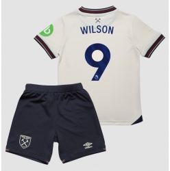 West Ham United Callum Wilson #9 Auswärtstrikot Kinder 2025-26 Kurzarm (+ kurze hosen)