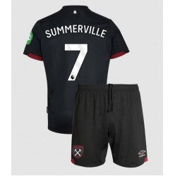 West Ham United Crysencio Summerville #7 Auswärtstrikot Kinder 2024-25 Kurzarm (+ kurze hosen)
