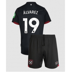 West Ham United Edson Alvarez #19 Auswärtstrikot Kinder 2024-25 Kurzarm (+ kurze hosen)
