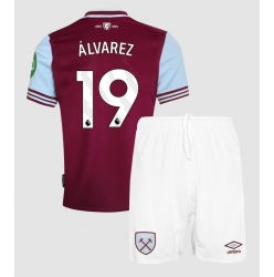 West Ham United Edson Alvarez #19 Heimtrikot Kinder 2024-25 Kurzarm (+ kurze hosen)