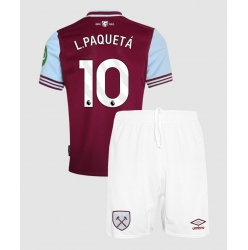 West Ham United Lucas Paqueta #10 Heimtrikot Kinder 2024-25 Kurzarm (+ kurze hosen)