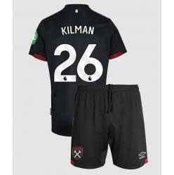 West Ham United Max Kilman #26 Auswärtstrikot Kinder 2024-25 Kurzarm (+ kurze hosen)
