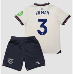 West Ham United Max Kilman #3 Auswärtstrikot Kinder 2025-26 Kurzarm (+ kurze hosen)