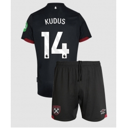 West Ham United Mohammed Kudus #14 Auswärtstrikot Kinder 2024-25 Kurzarm (+ kurze hosen)
