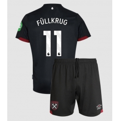West Ham United Niclas Fullkrug #11 Auswärtstrikot Kinder 2024-25 Kurzarm (+ kurze hosen)