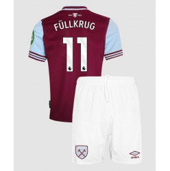 West Ham United Niclas Fullkrug #11 Heimtrikot Kinder 2024-25 Kurzarm (+ kurze hosen)