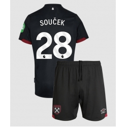 West Ham United Tomas Soucek #28 Auswärtstrikot Kinder 2024-25 Kurzarm (+ kurze hosen)
