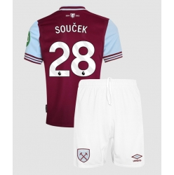 West Ham United Tomas Soucek #28 Heimtrikot Kinder 2024-25 Kurzarm (+ kurze hosen)