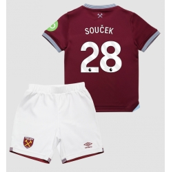 West Ham United Tomas Soucek #28 Heimtrikot Kinder 2025-26 Kurzarm (+ kurze hosen)