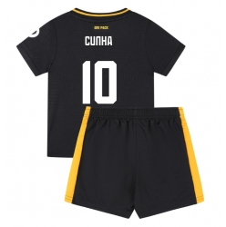 Wolves Matheus Cunha #10 Auswärtstrikot Kinder 2024-25 Kurzarm (+ kurze hosen)