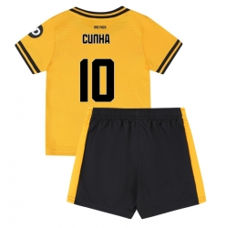 Wolves Matheus Cunha #10 Heimtrikot Kinder 2024-25 Kurzarm (+ kurze hosen)