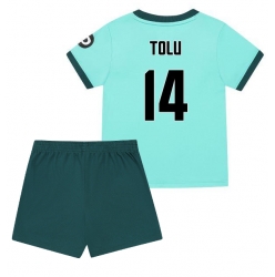 Wolves Tolu Arokodare #14 Auswärtstrikot Kinder 2025-26 Kurzarm (+ kurze hosen)