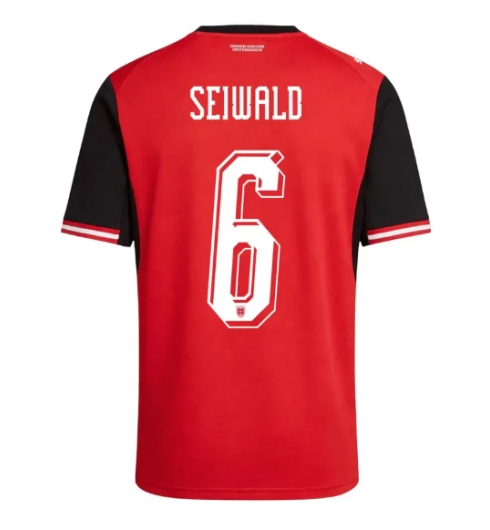 Österreich Nicolas Seiwald #6 Heimtrikot WM 2026 Kurzarm Österreich Nicolas Seiwald #6 Heimtrikot WM 2026 Kurzarm
